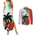 Custom Fiji And Wales Rugby Couples Matching Summer Maxi Dress and Long Sleeve Button Shirt Fijian Tapa Welsh Mascots Dynamic Version - Wonder Print Shop