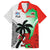 Custom Fiji And Wales Rugby Family Matching Long Sleeve Bodycon Dress and Hawaiian Shirt Fijian Tapa Welsh Mascots Dynamic Version - Wonder Print Shop