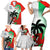 Custom Fiji And Wales Rugby Family Matching Short Sleeve Bodycon Dress and Hawaiian Shirt Fijian Tapa Welsh Mascots Dynamic Version - Wonder Print Shop