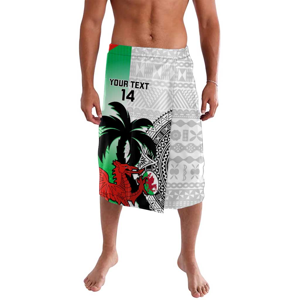 Custom Fiji And Wales Rugby Lavalava Fijian Tapa Welsh Mascots Dynamic Version - Wonder Print Shop