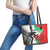 Custom Fiji And Wales Rugby Leather Tote Bag Fijian Tapa Welsh Mascots Dynamic Version - Wonder Print Shop