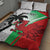 Custom Fiji And Wales Rugby Quilt Bed Set Fijian Tapa Welsh Mascots Dynamic Version