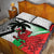 Custom Fiji And Wales Rugby Quilt Bed Set Fijian Tapa Welsh Mascots Dynamic Version