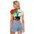 Custom Fiji And Wales Rugby Raglan Cropped T Shirt Fijian Tapa Welsh Mascots Dynamic Version - Wonder Print Shop