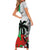 Custom Fiji And Wales Rugby Short Sleeve Bodycon Dress Fijian Tapa Welsh Mascots Dynamic Version