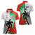 Custom Fiji And Wales Rugby Women Polo Shirt Fijian Tapa Welsh Mascots Dynamic Version