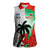 Custom Fiji And Wales Rugby Women Sleeveless Polo Shirt Fijian Tapa Welsh Mascots Dynamic Version