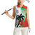 Custom Fiji And Wales Rugby Women Sleeveless Polo Shirt Fijian Tapa Welsh Mascots Dynamic Version