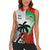 Custom Fiji And Wales Rugby Women Sleeveless Polo Shirt Fijian Tapa Welsh Mascots Dynamic Version