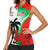 Custom Fiji And Wales Rugby Women Sleeveless Polo Shirt Fijian Tapa Welsh Mascots Dynamic Version