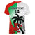 Custom Fiji And Wales Rugby Women V-Neck T-Shirt Fijian Tapa Welsh Mascots Dynamic Version - Wonder Print Shop