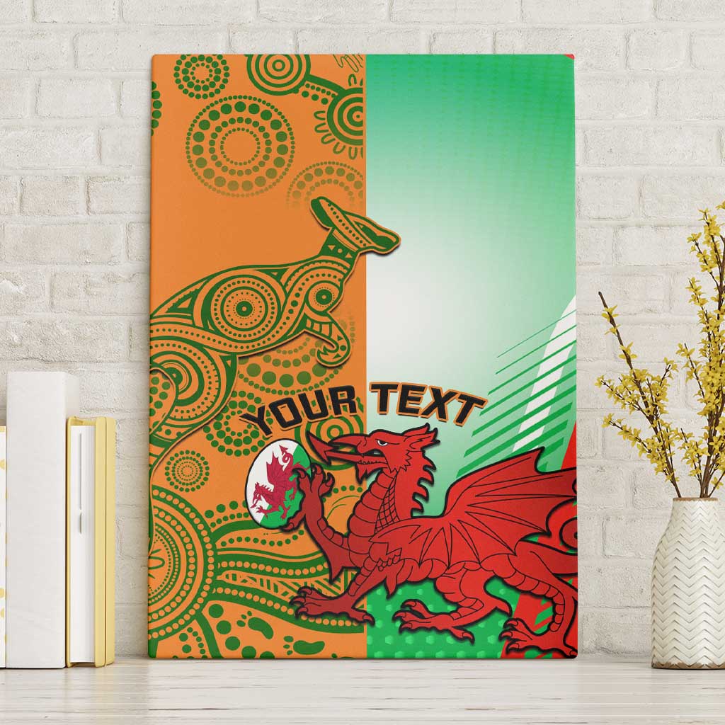 Custom Australia And Wales Rugby Canvas Wall Art Wallabies Welsh Mascots Dynamic Version - Wonder Print Shop