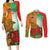 Custom Australia And Wales Rugby Couples Matching Long Sleeve Bodycon Dress and Long Sleeve Button Shirt Wallabies Welsh Mascots Dynamic Version - Wonder Print Shop