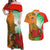 Custom Australia And Wales Rugby Couples Matching Off Shoulder Maxi Dress and Hawaiian Shirt Wallabies Welsh Mascots Dynamic Version - Wonder Print Shop