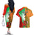 Custom Australia And Wales Rugby Couples Matching Off The Shoulder Long Sleeve Dress and Hawaiian Shirt Wallabies Welsh Mascots Dynamic Version - Wonder Print Shop