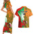 Custom Australia And Wales Rugby Couples Matching Short Sleeve Bodycon Dress and Hawaiian Shirt Wallabies Welsh Mascots Dynamic Version - Wonder Print Shop