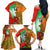 Custom Australia And Wales Rugby Family Matching Off The Shoulder Long Sleeve Dress and Hawaiian Shirt Wallabies Welsh Mascots Dynamic Version - Wonder Print Shop