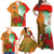 Custom Australia And Wales Rugby Family Matching Off Shoulder Maxi Dress and Hawaiian Shirt Wallabies Welsh Mascots Dynamic Version - Wonder Print Shop