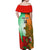 Custom Australia And Wales Rugby Off Shoulder Maxi Dress Wallabies Welsh Mascots Dynamic Version - Wonder Print Shop