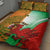 Custom Australia And Wales Rugby Quilt Bed Set Wallabies Welsh Mascots Dynamic Version