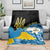 Ukraine Independence Day Blanket Slava Ukraini Ukrainian Trident With Sunflowers