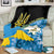 Ukraine Independence Day Blanket Slava Ukraini Ukrainian Trident With Sunflowers