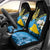 Ukraine Independence Day Car Seat Cover Slava Ukraini Ukrainian Trident With Sunflowers - Wonder Print Shop