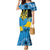 Ukraine Independence Day Family Matching Mermaid Dress and Hawaiian Shirt Slava Ukraini Ukrainian Trident With Sunflowers - Wonder Print Shop