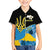 Ukraine Independence Day Kid Hawaiian Shirt Slava Ukraini Ukrainian Trident With Sunflowers - Wonder Print Shop