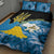 Ukraine Independence Day Quilt Bed Set Slava Ukraini Ukrainian Trident With Sunflowers - Wonder Print Shop