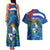 Uruguay Independence Day Couples Matching Tank Maxi Dress and Hawaiian Shirt 25 De Agosto Coat Of Arms With Ceibo - Wonder Print Shop