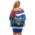 Uruguay Independence Day Family Matching Off Shoulder Short Dress and Hawaiian Shirt 25 De Agosto Coat Of Arms With Ceibo - Wonder Print Shop