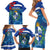 Uruguay Independence Day Family Matching Short Sleeve Bodycon Dress and Hawaiian Shirt 25 De Agosto Coat Of Arms With Ceibo - Wonder Print Shop