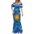 Uruguay Independence Day Mermaid Dress 25 De Agosto Coat Of Arms With Ceibo - Wonder Print Shop