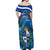 Uruguay Independence Day Off Shoulder Maxi Dress 25 De Agosto Coat Of Arms With Ceibo - Wonder Print Shop