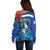 Uruguay Independence Day Off Shoulder Sweater 25 De Agosto Coat Of Arms With Ceibo - Wonder Print Shop