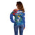 Uruguay Independence Day Off Shoulder Sweater 25 De Agosto Coat Of Arms With Ceibo - Wonder Print Shop