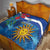 Uruguay Independence Day Quilt 25 De Agosto Coat Of Arms With Ceibo