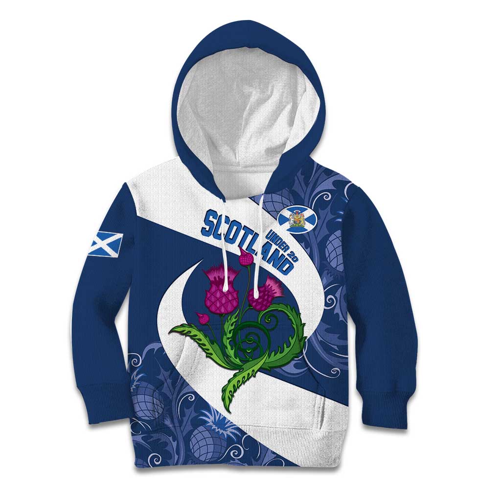 Custom Scotland Rugby Kid Hoodie 2024 Go Champions Scottish Thistles - Wonder Print Shop