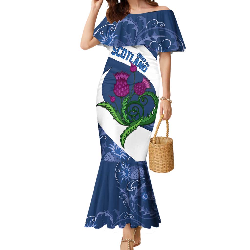 Custom Scotland Rugby Mermaid Dress 2024 Go Champions Scottish Thistles - Wonder Print Shop