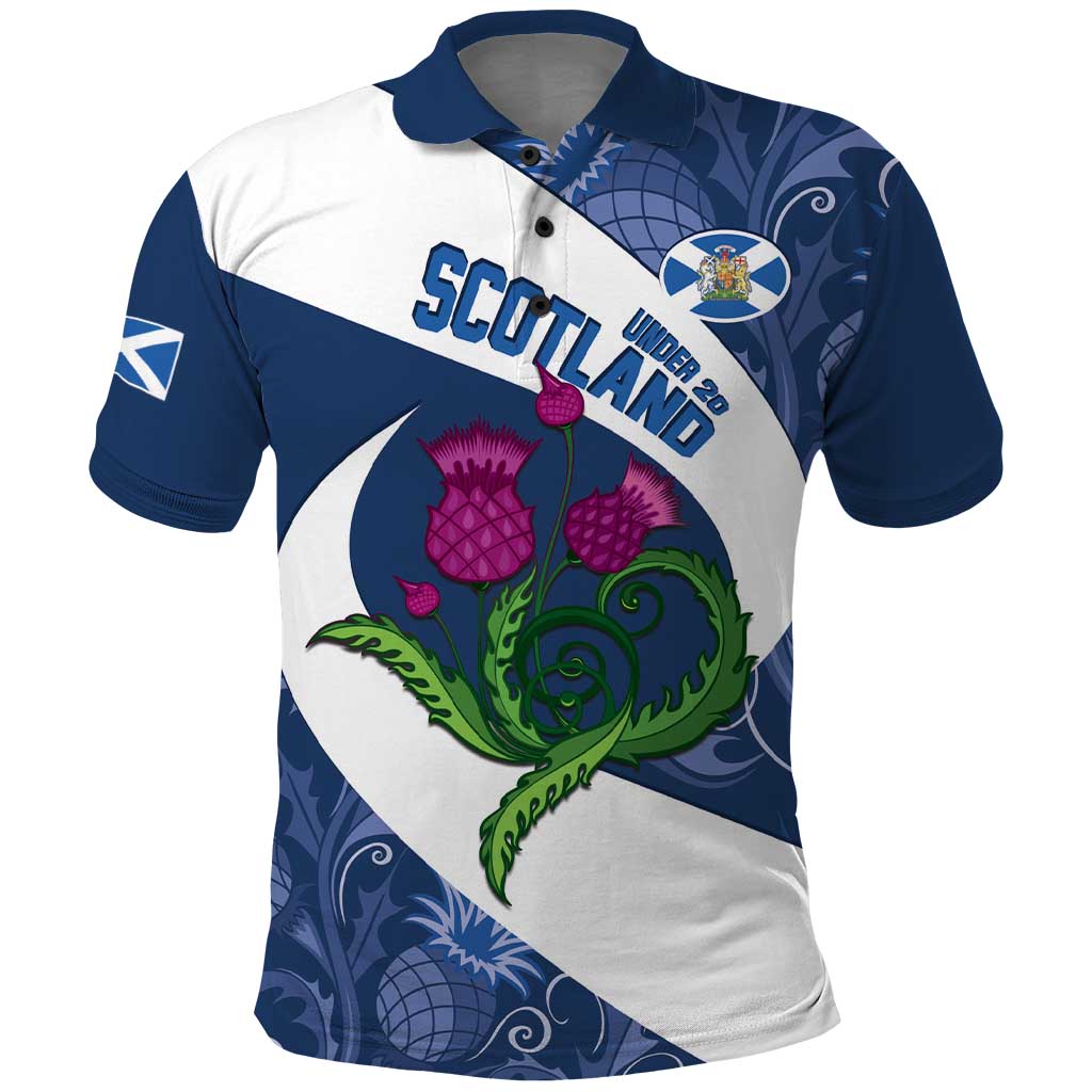 Custom Scotland Rugby Polo Shirt 2024 Go Champions Scottish Thistles - Wonder Print Shop