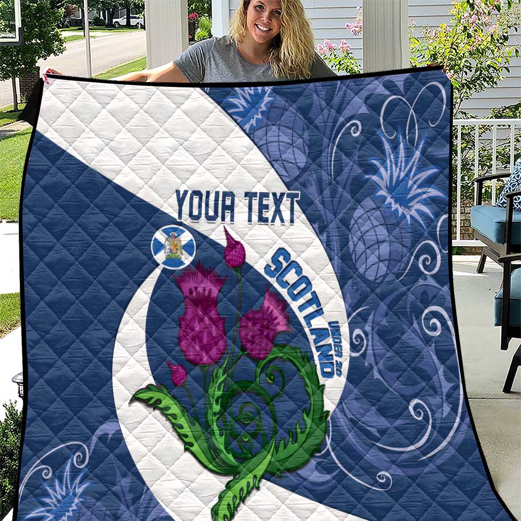 Custom Scotland Rugby Quilt 2024 Go Champions Scottish Thistles