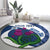 Custom Scotland Rugby Round Carpet 2024 Go Champions Scottish Thistles