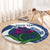 Custom Scotland Rugby Round Carpet 2024 Go Champions Scottish Thistles