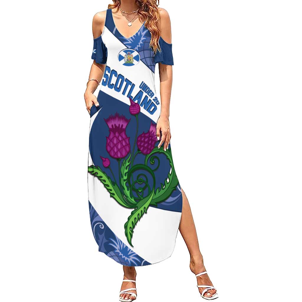 Custom Scotland Rugby Summer Maxi Dress 2024 Go Champions Scottish Thistles