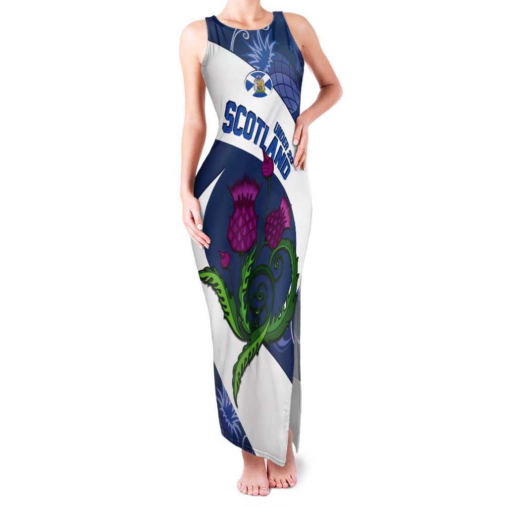 Custom Scotland Rugby Tank Maxi Dress 2024 Go Champions Scottish Thistles