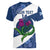 Custom Scotland Rugby Women V-Neck T-Shirt 2024 Go Champions Scottish Thistles