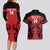 Custom Kenya Rugby Couples Matching Long Sleeve Bodycon Dress and Hawaiian Shirt 2024 Go Champions Simbas - Red