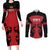 Custom Kenya Rugby Couples Matching Long Sleeve Bodycon Dress and Long Sleeve Button Shirt 2024 Go Champions Simbas - Red