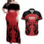 Custom Kenya Rugby Couples Matching Off Shoulder Maxi Dress and Hawaiian Shirt 2024 Go Champions Simbas - Red